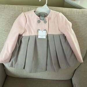 Tahari Baby Girl coat. Pink and gray. 24 months